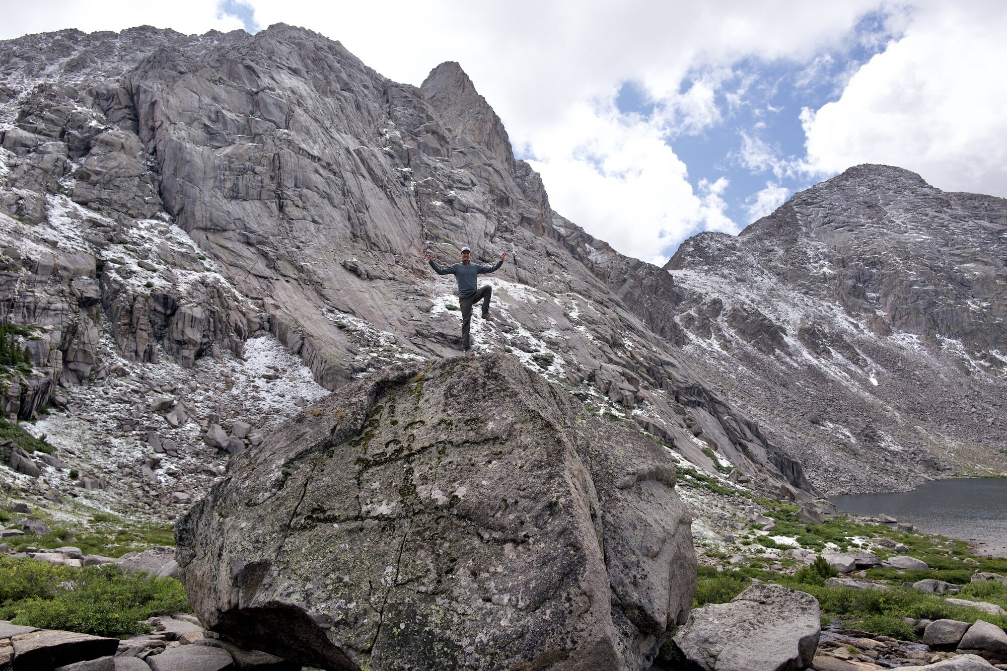 Mike on a rock