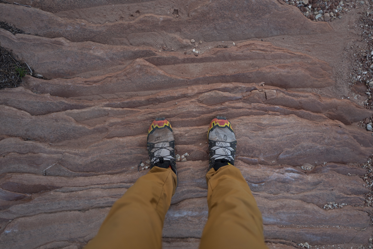 Feet and rock