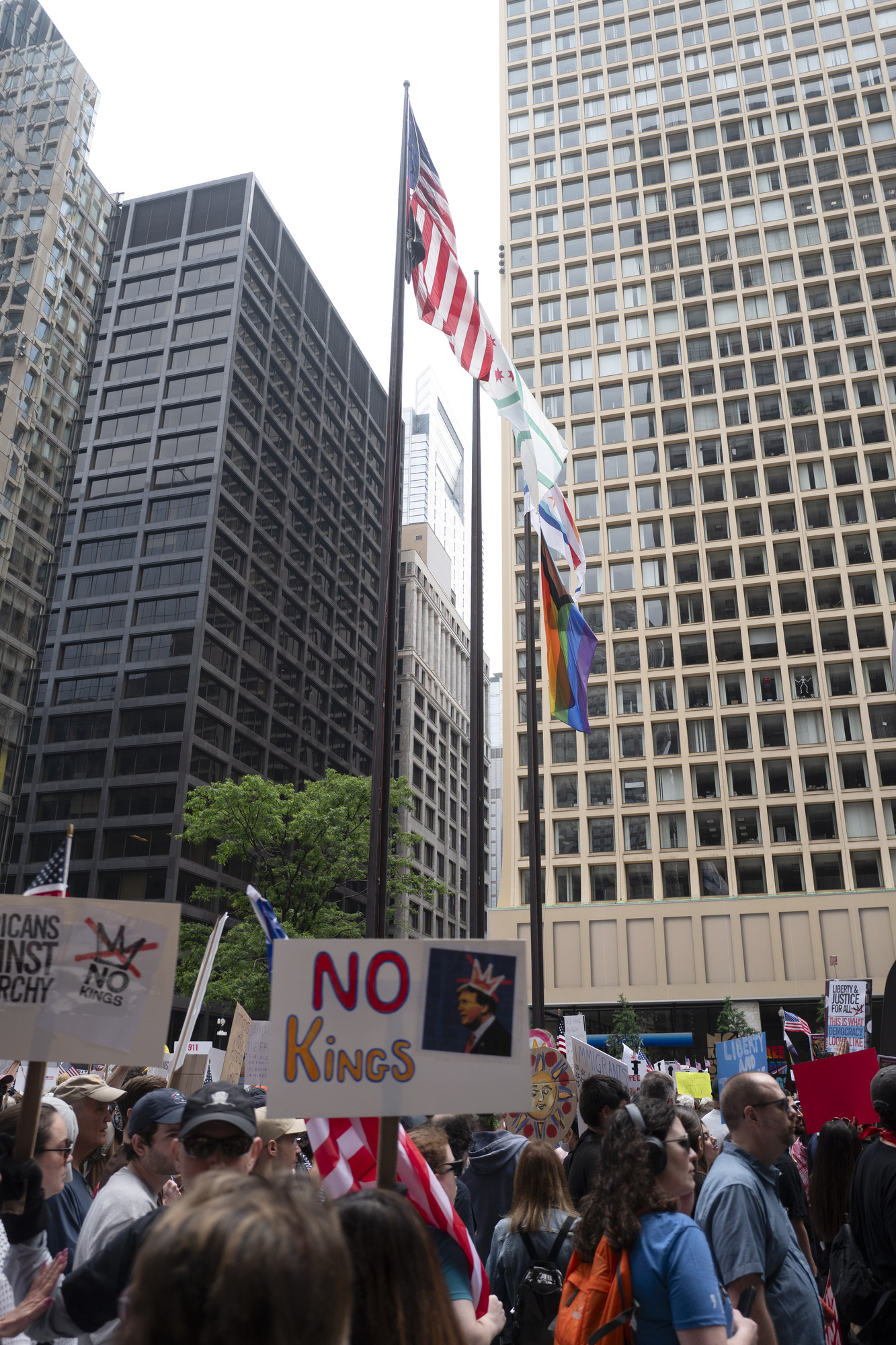 Daley plaza filled with protesters