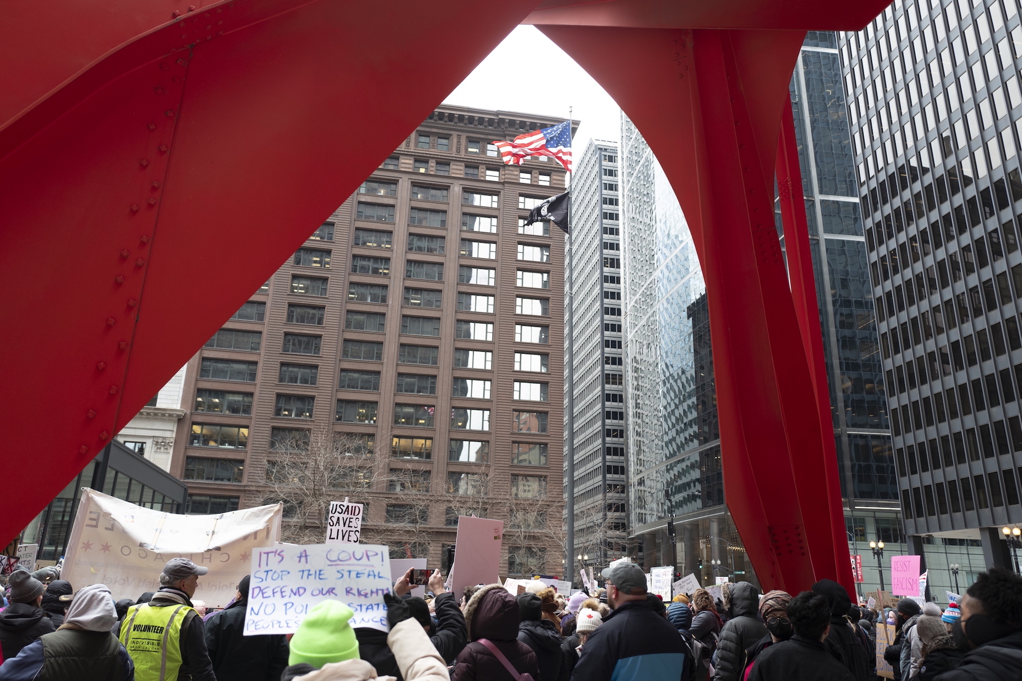 Protesters at a rally