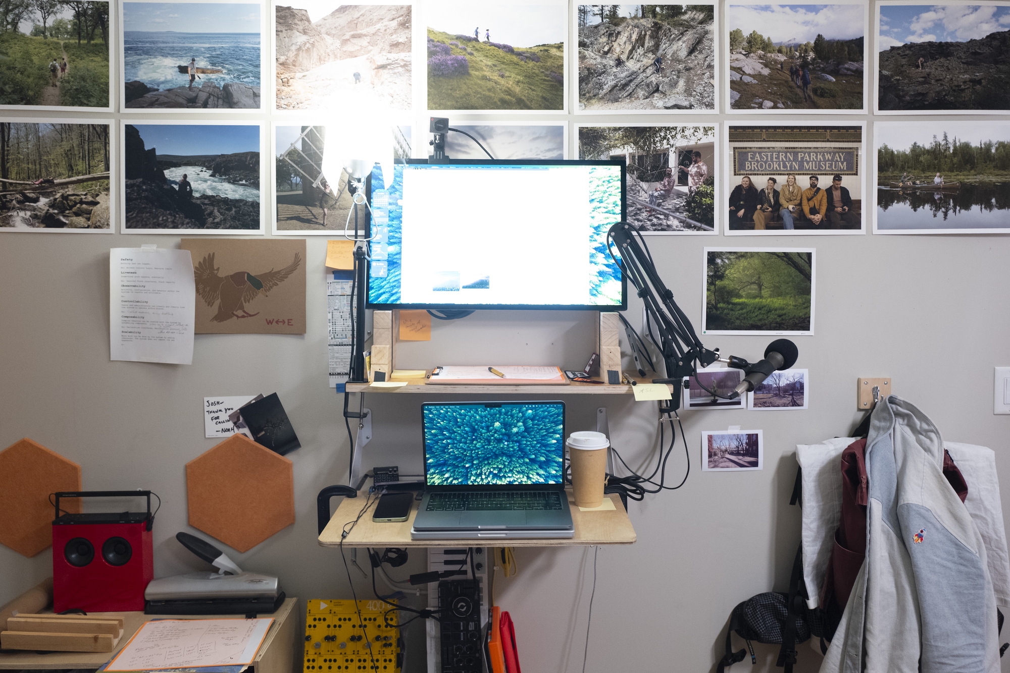 My current desk against the wall