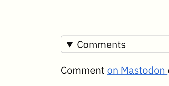 Image of a link to comments on Mastodon