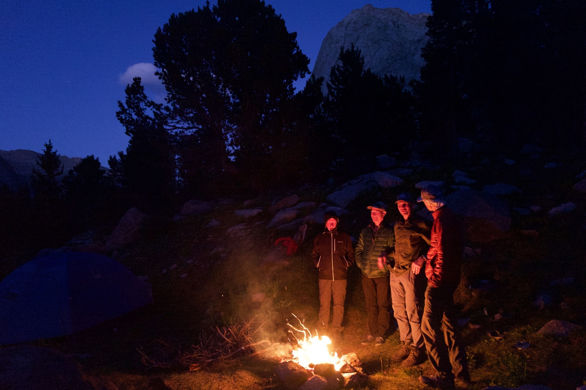 night campfire