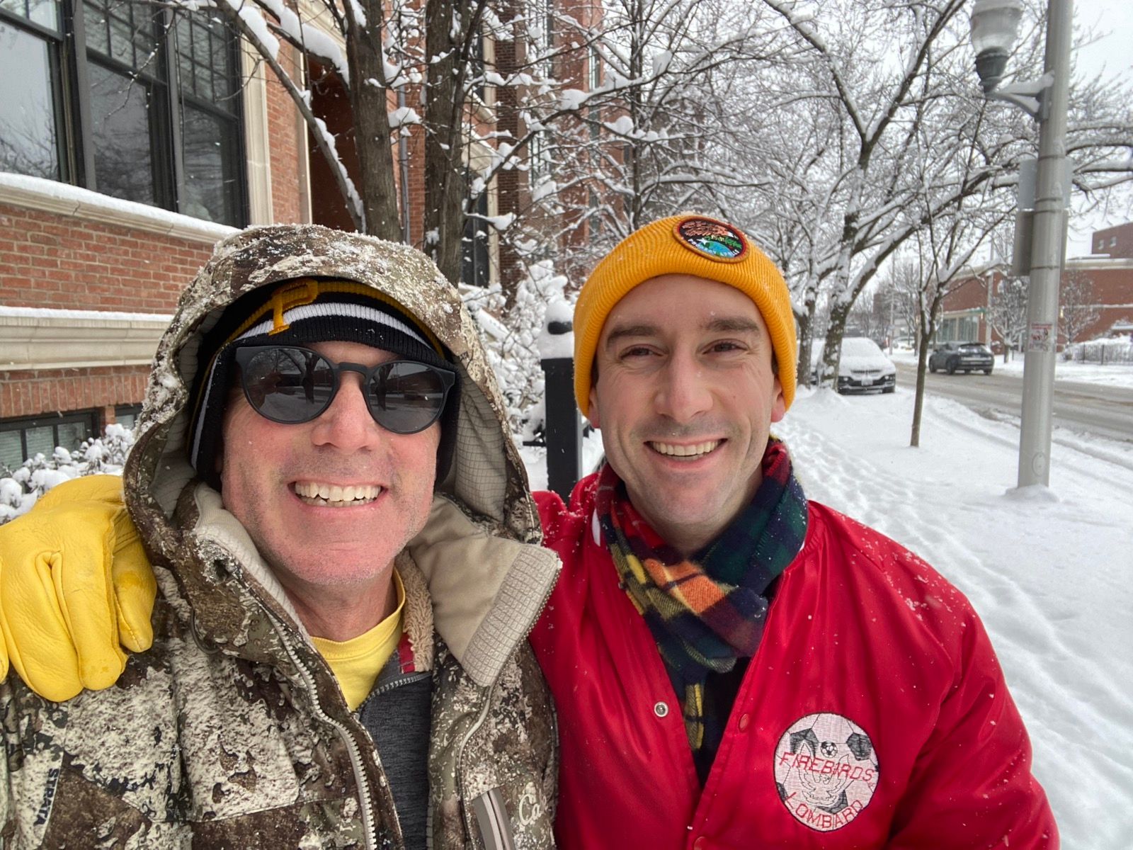 Shoveling with my dad