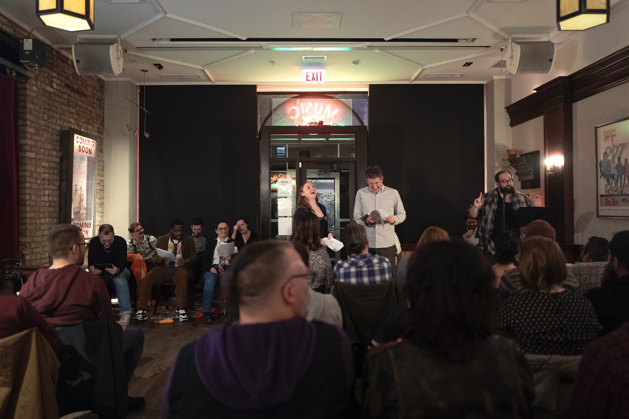 Scene from Redacted's staging of The Fugitive