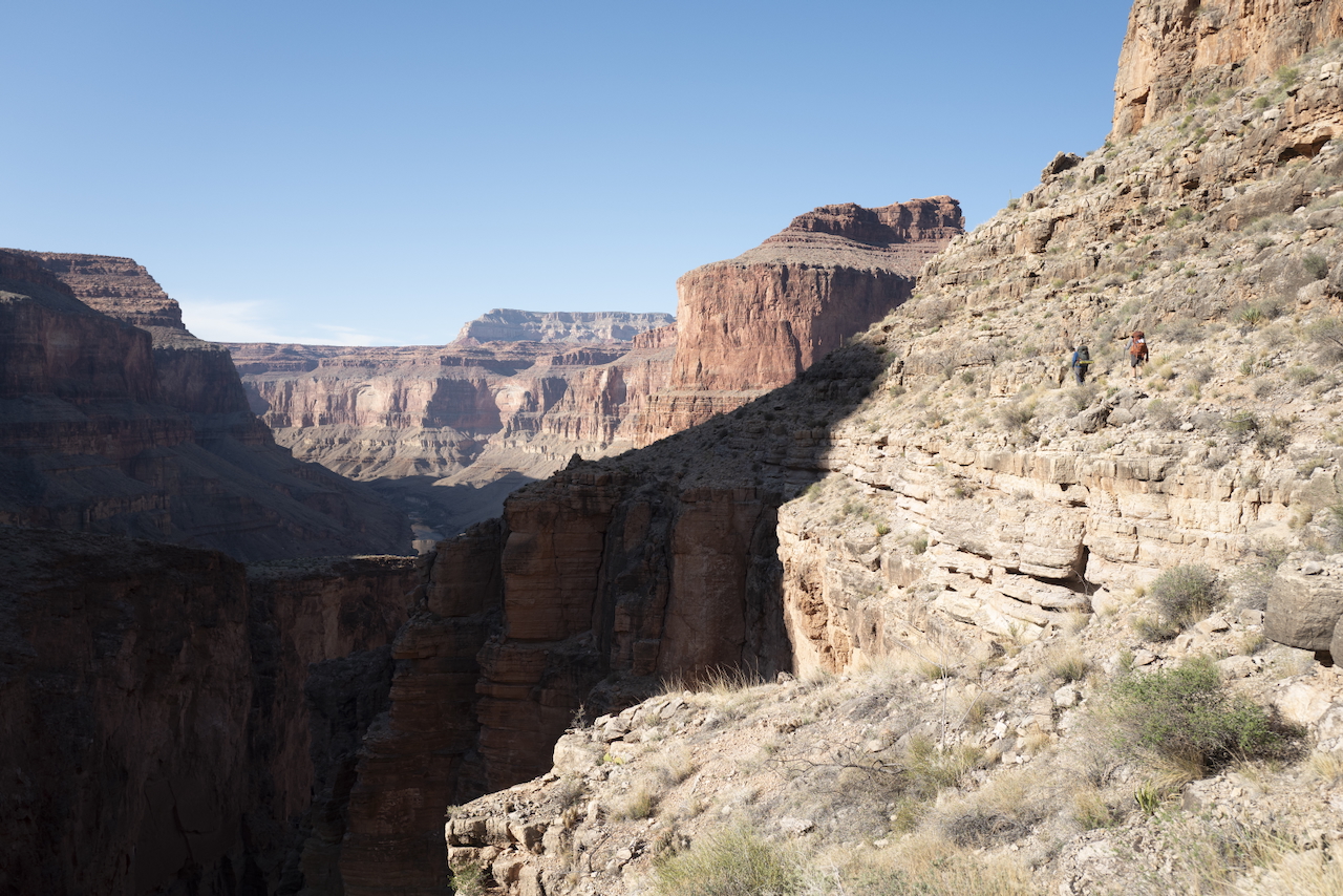 hiking the canyon