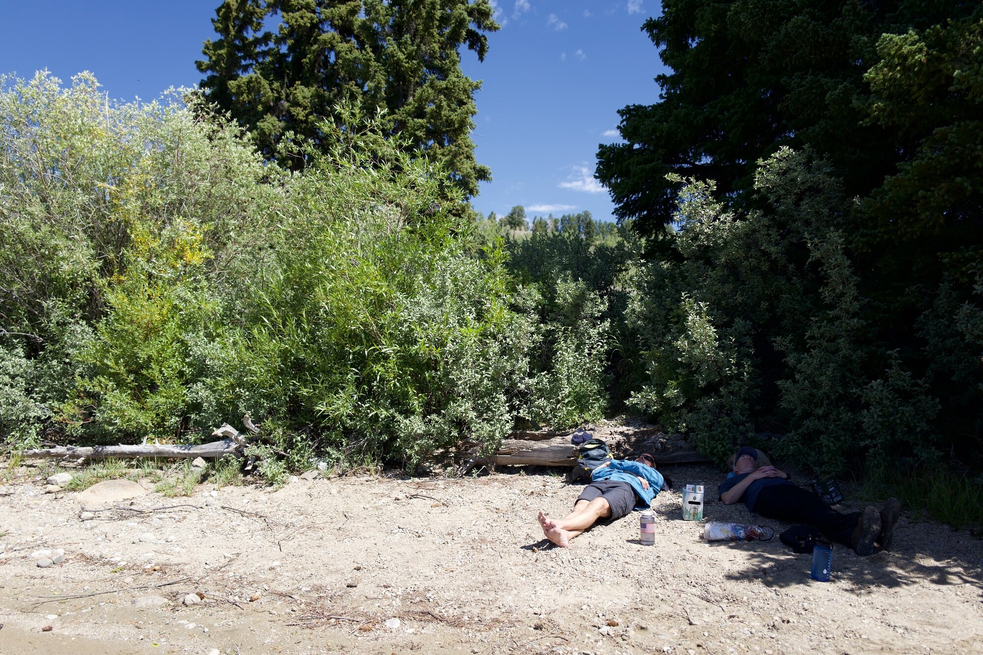 Resting at Half Moon Lake