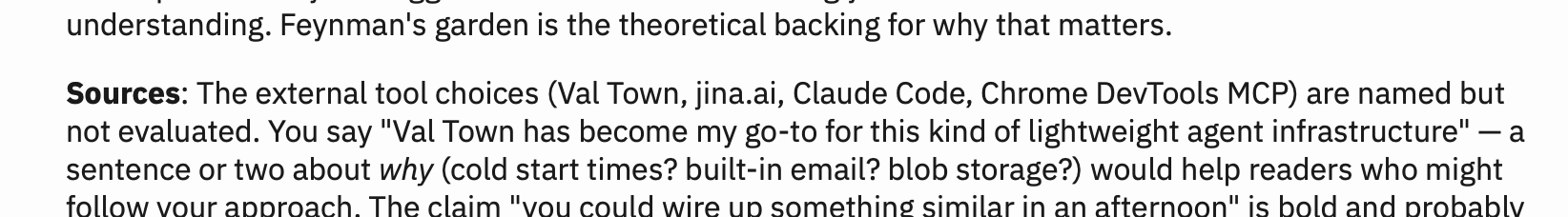 Here's the critic critiquing this post as I wrote it