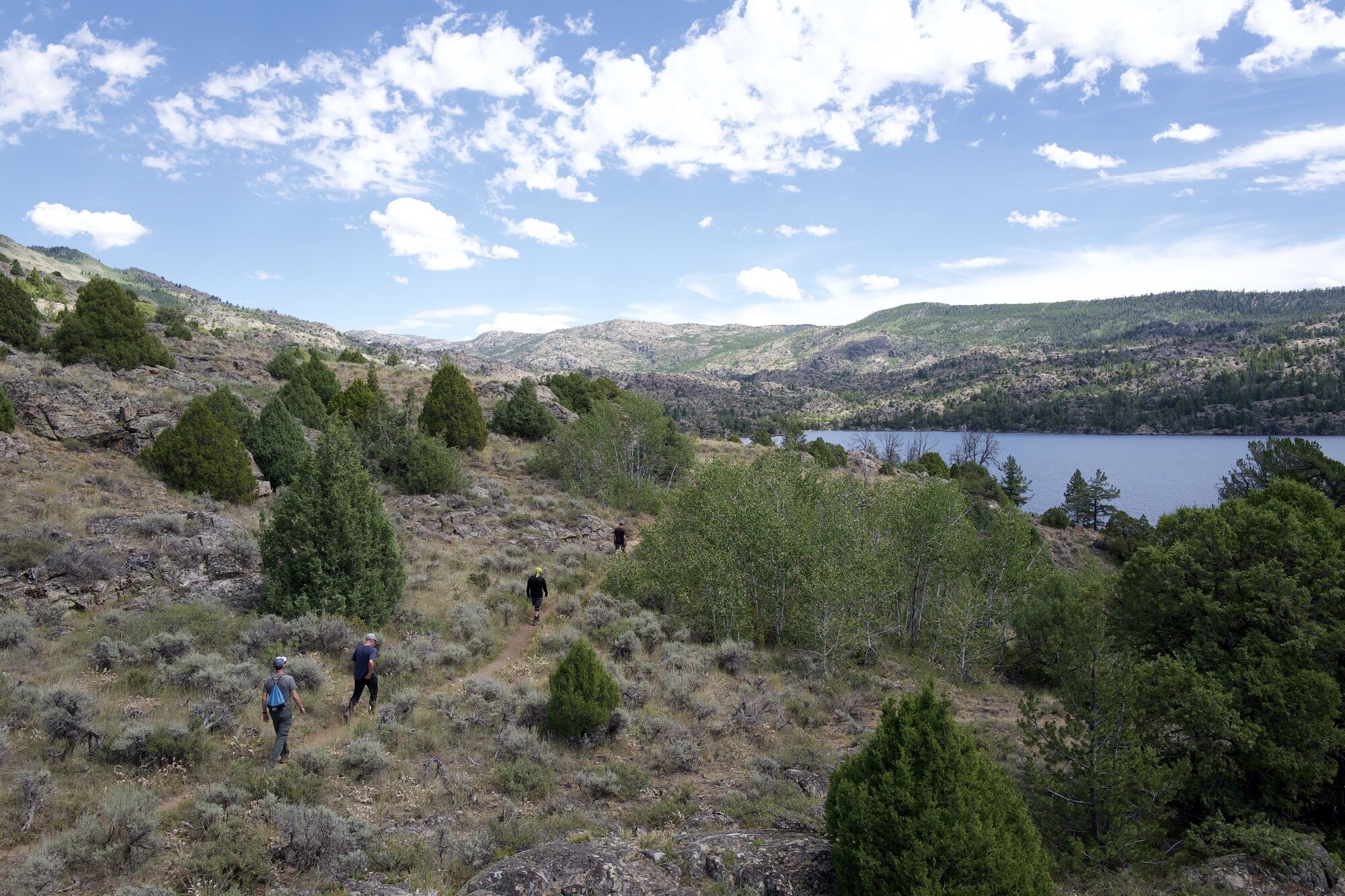 Hiking around Half Moon Lake
