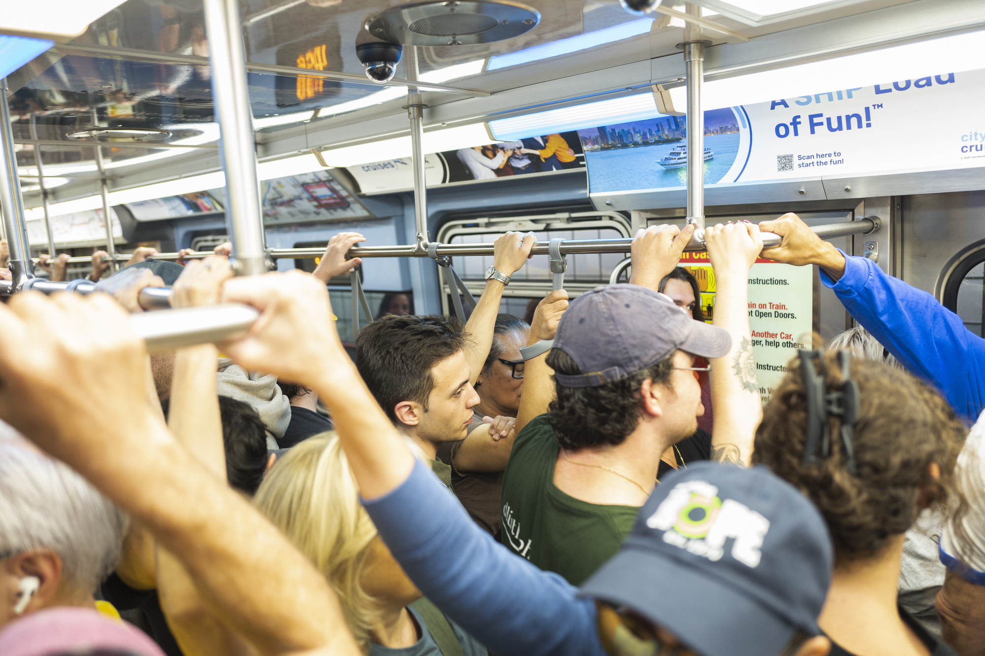 Riding the Red Line down to the loop at 11am, it was already packed completely full